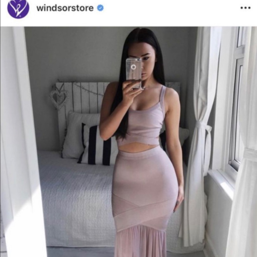 Windsor 2 Piece Blush Set Dress